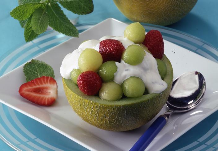 Ensalada de melón a la menta