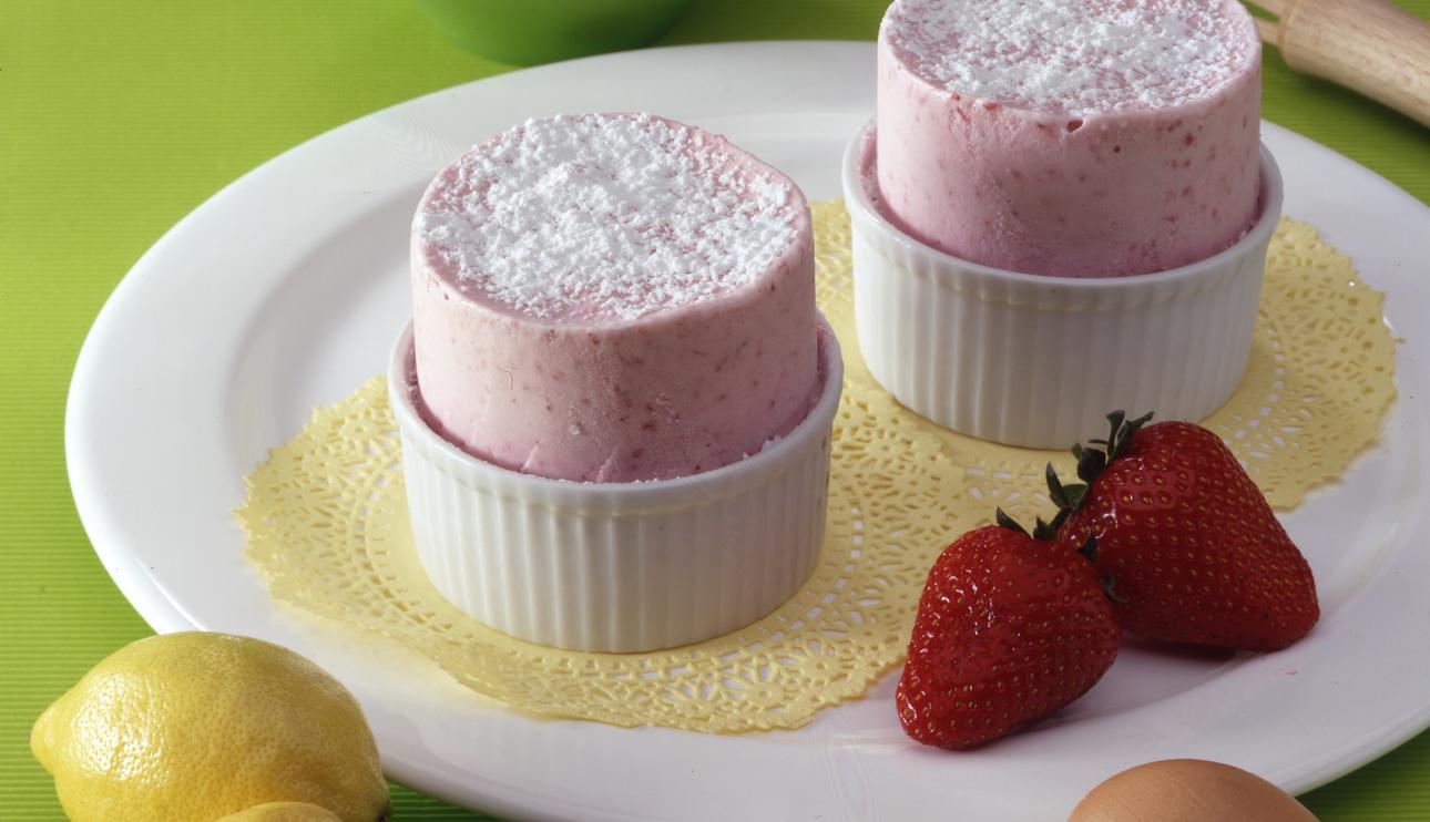 Soufflé helado de fresones