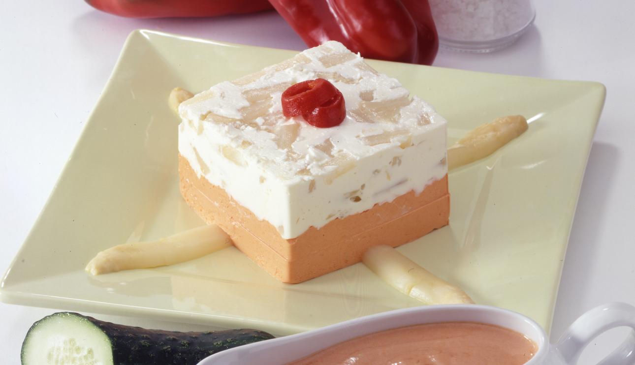 Terrina de espárragos y pimientos