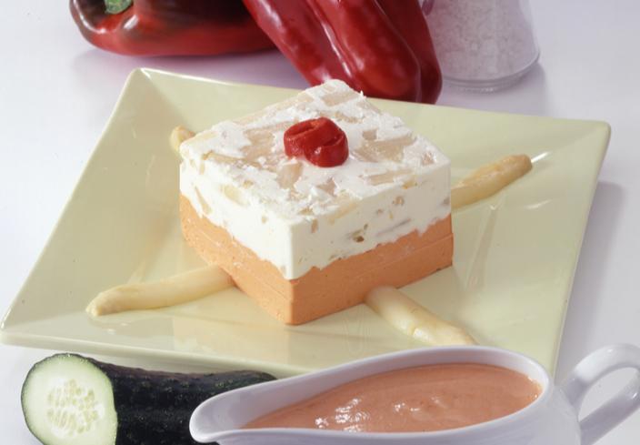 Terrina de espárragos y pimientos