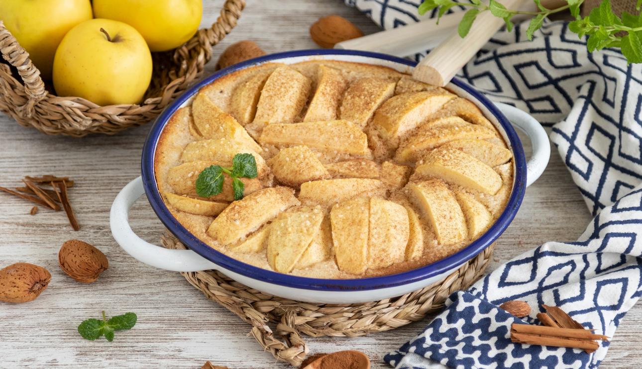 Clafoutis de manzana y leche condensada