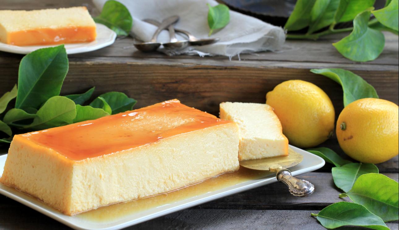 Flan de yogur al limón
