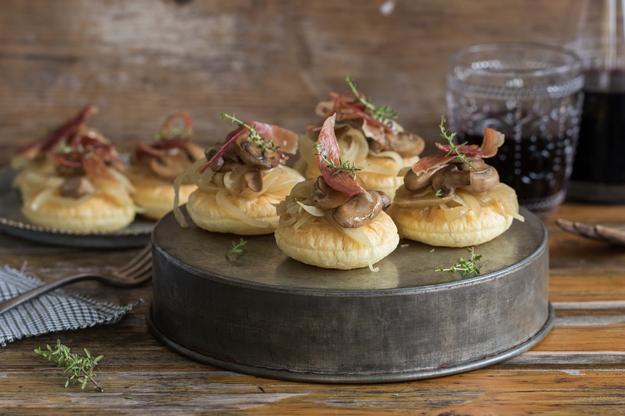 Bocaditos de jamón y setas