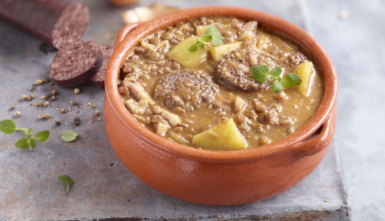 Lentejas guisadas con orégano