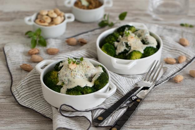 Brócoli con salsa de mostaza