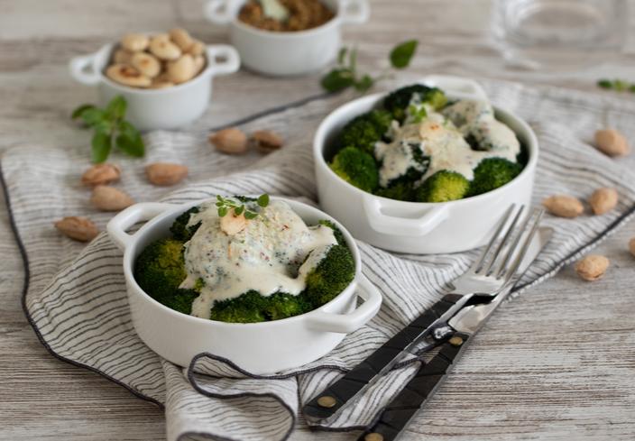 Brócoli con salsa de mostaza