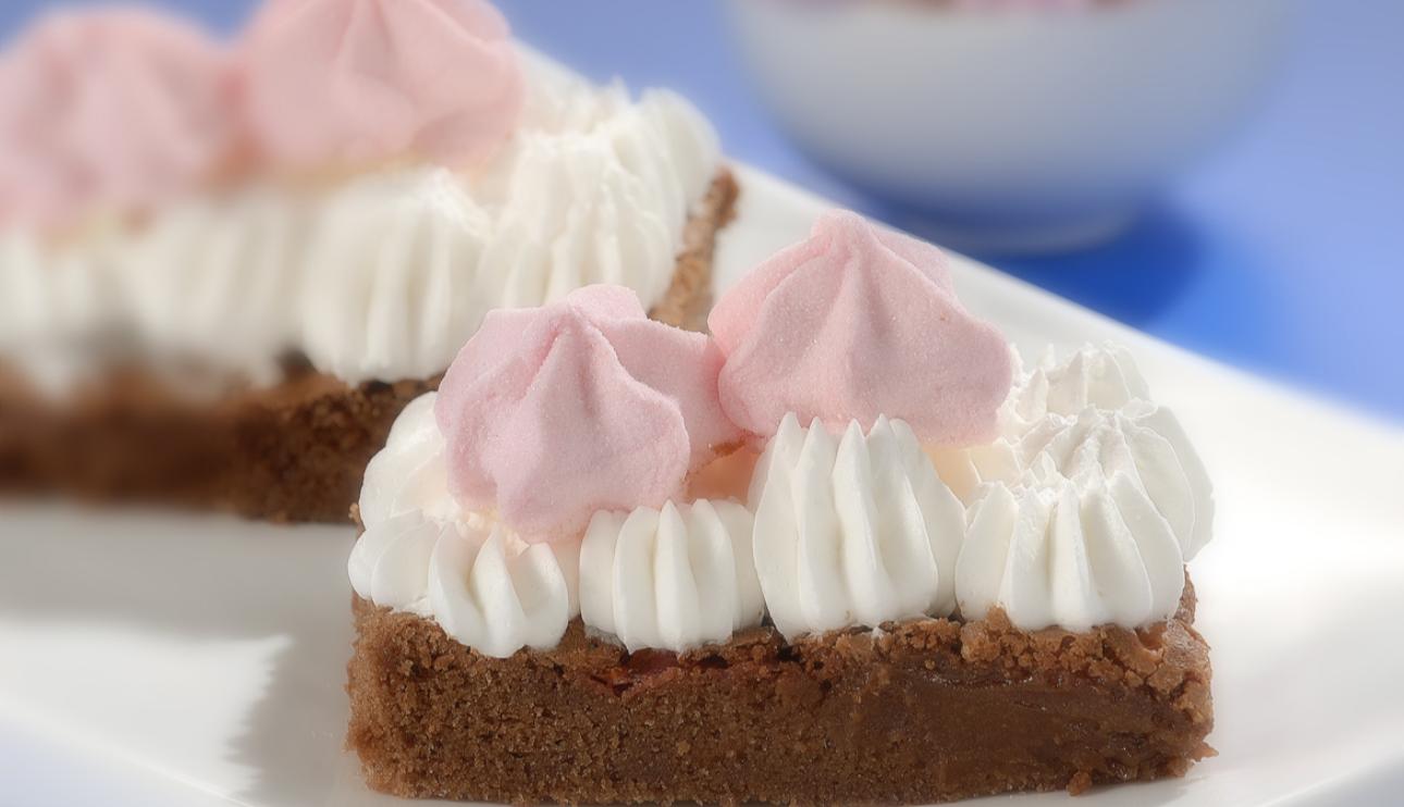 Brownie de chocolate con marshmallows