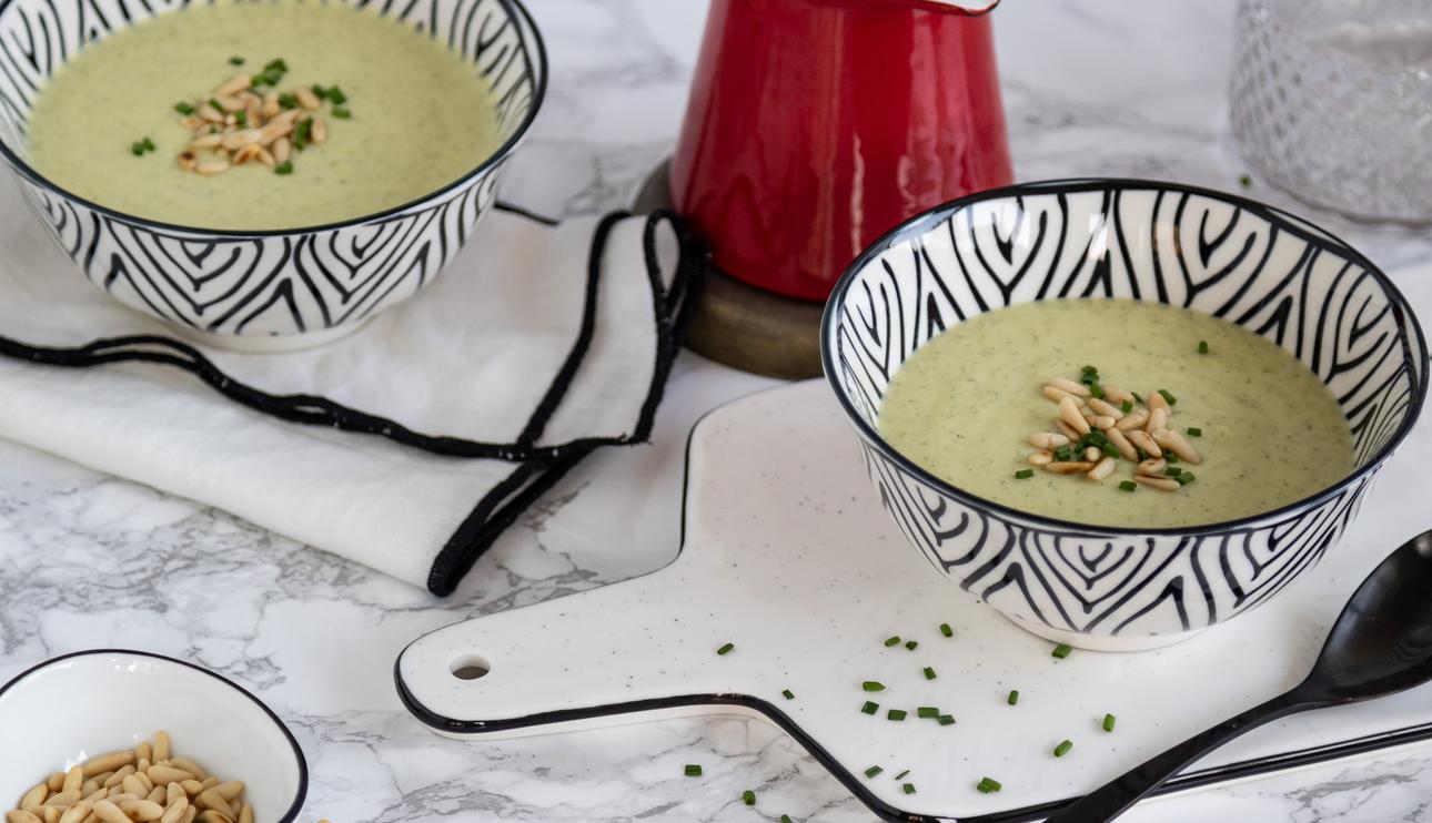 Crema de calabacín al roquefort