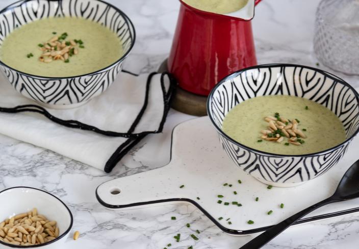Crema de calabacín al roquefort