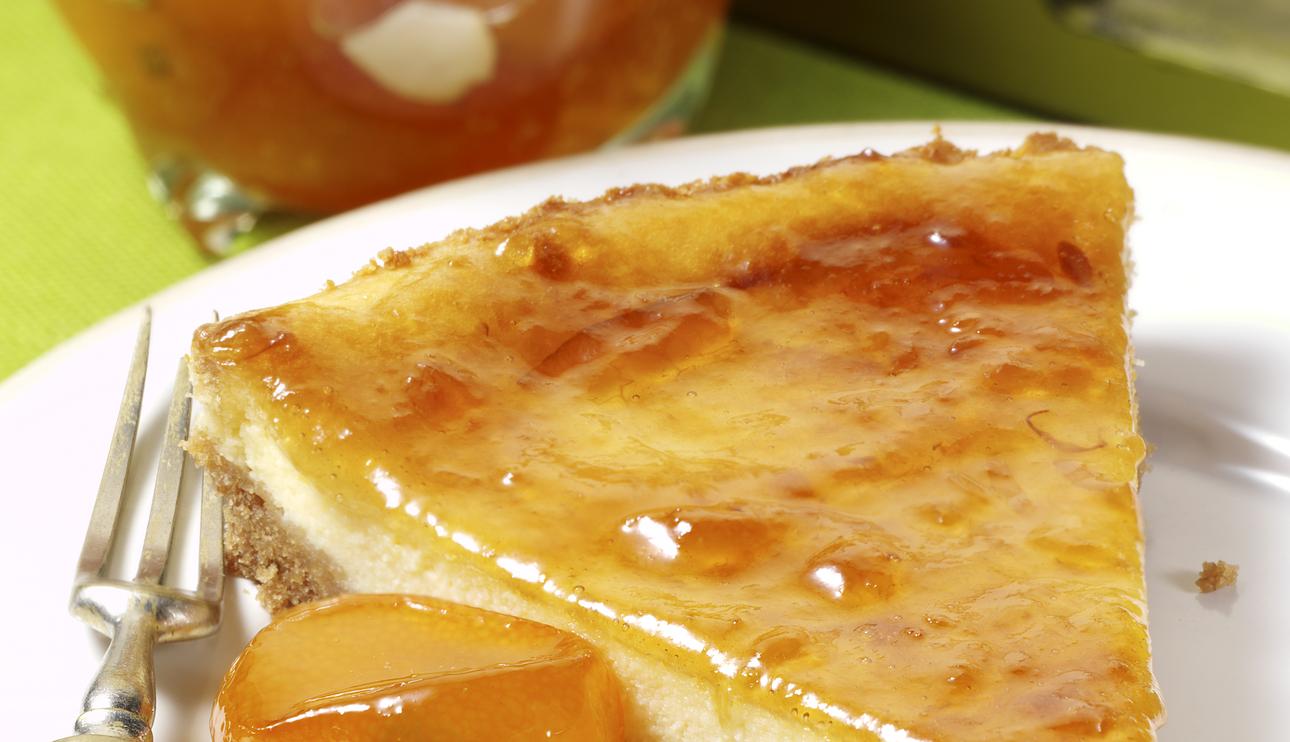 Tarta de queso fresco y naranja