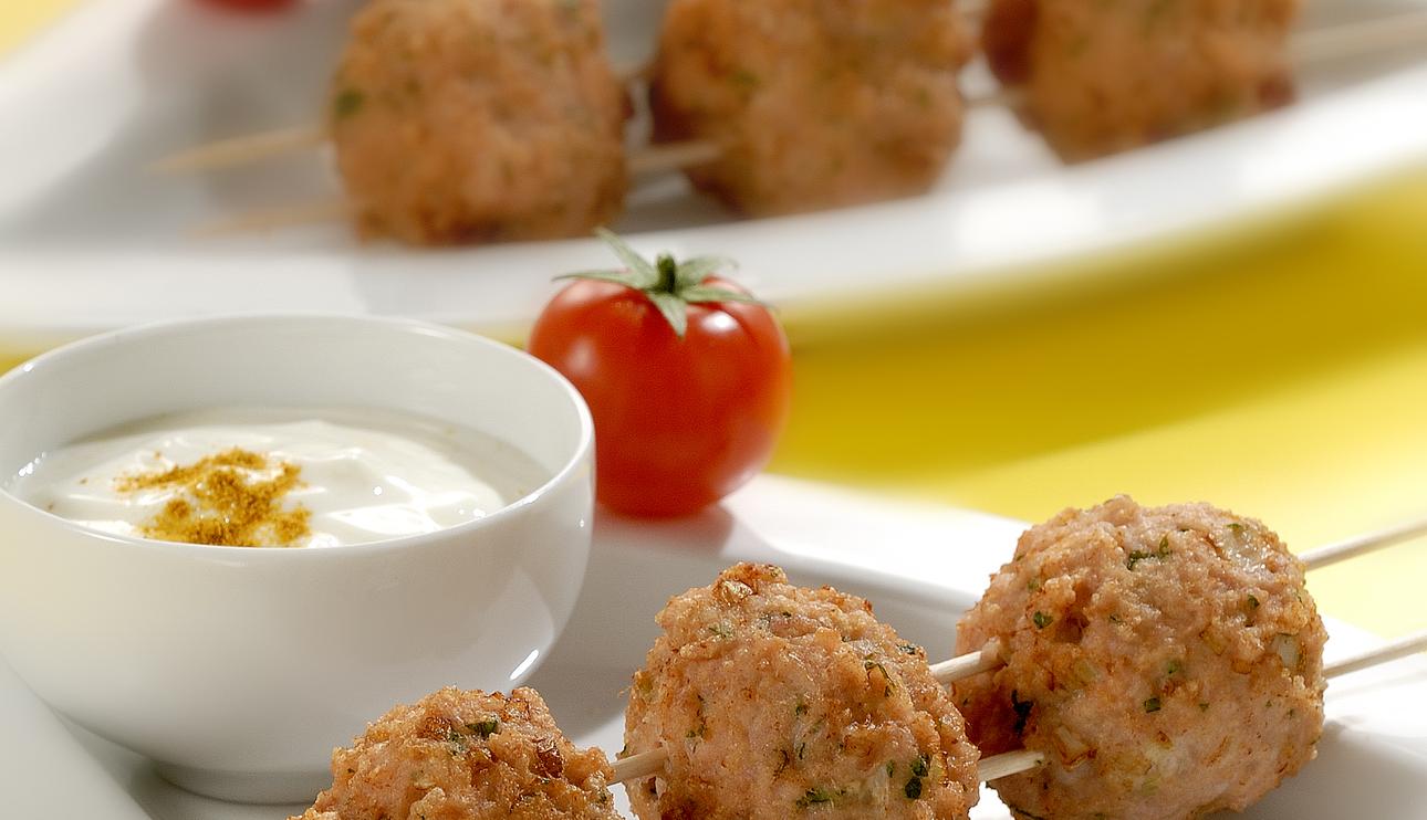 Albóndigas de pavo con salsa de yogur