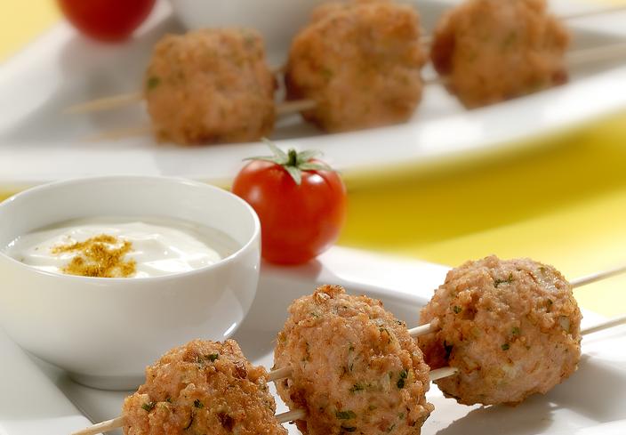Albóndigas de pavo con salsa de yogur