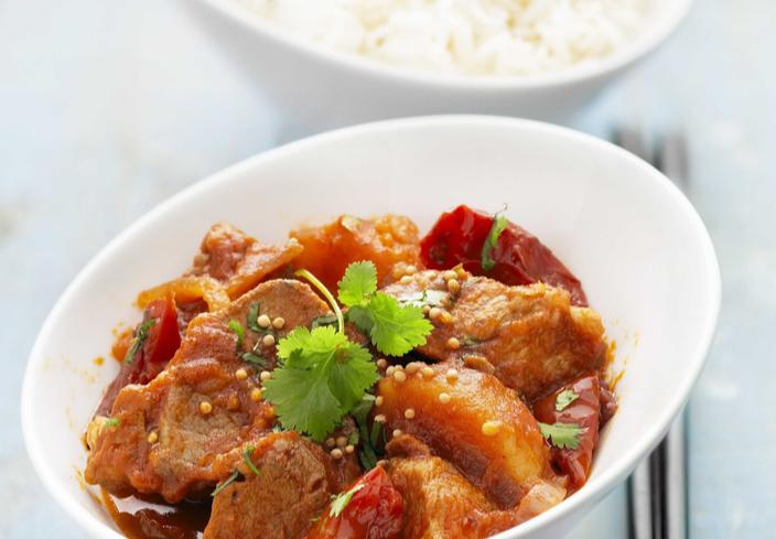 Cordero especiado con arroz basmati