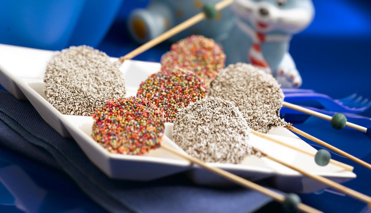 Piruletas de chocolate infantiles