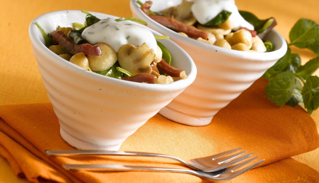Ensalada de garbanzos con setas