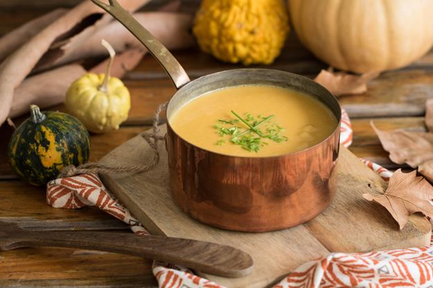 Crema de calabaza y manzana
