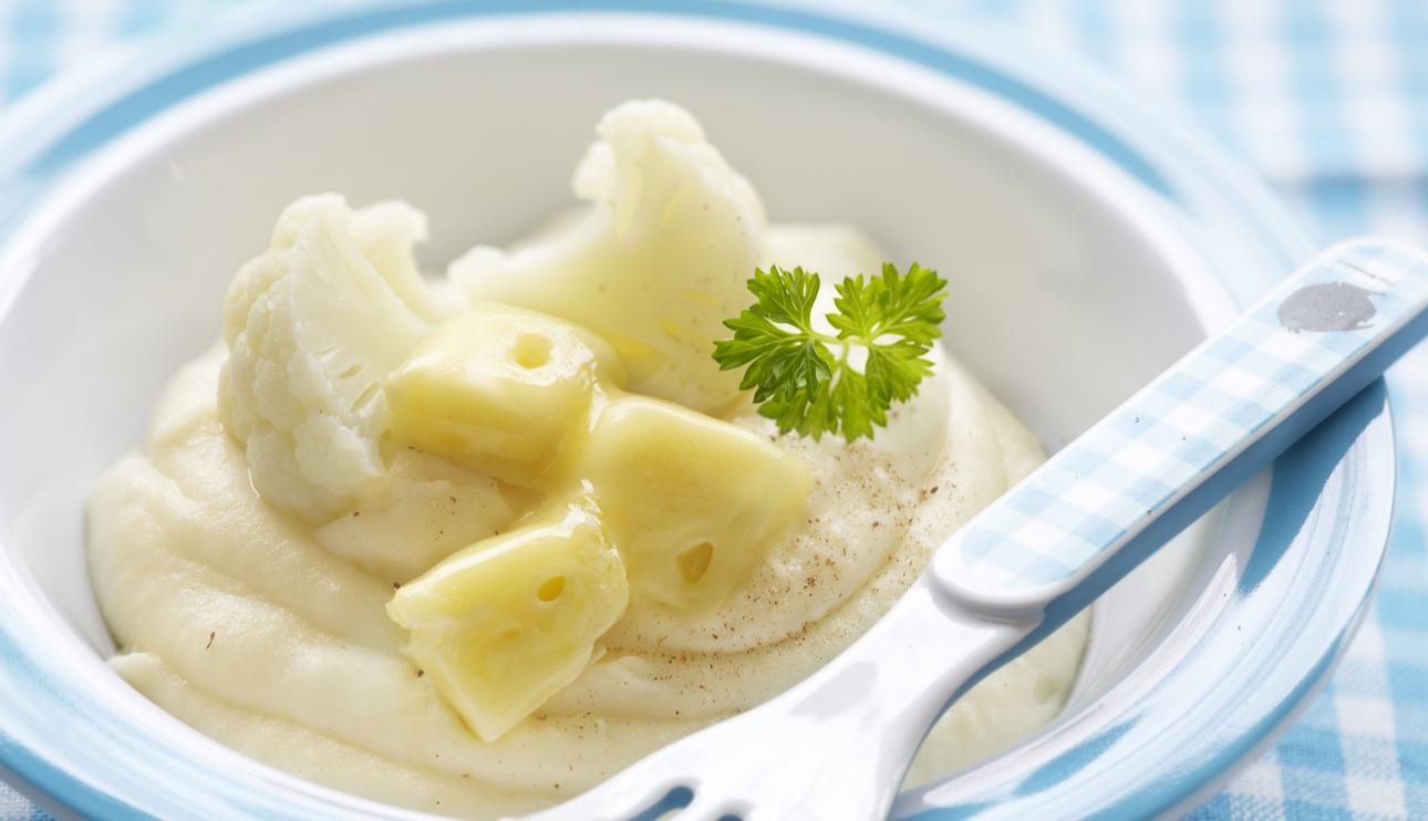 Puré de coliflor y queso