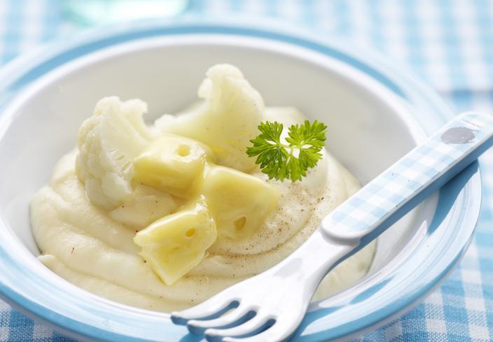 Puré de coliflor y queso
