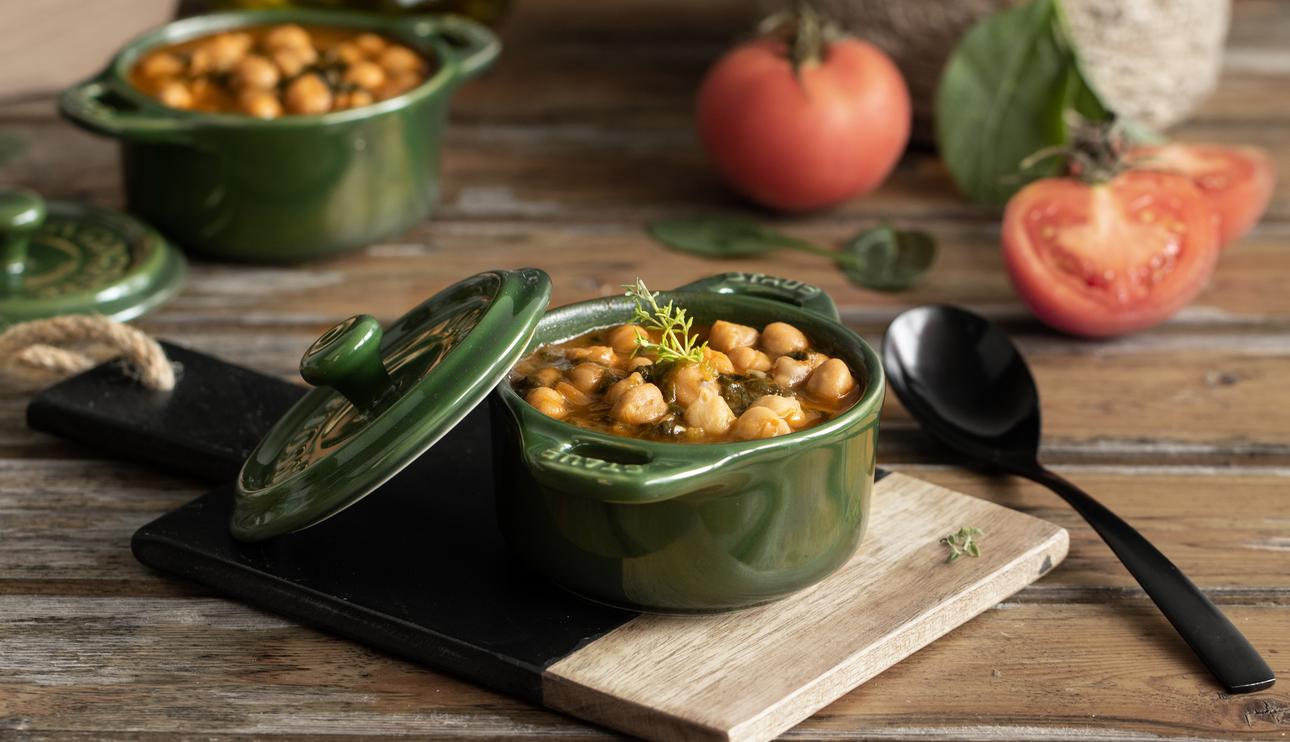 Garbanzos con espinacas