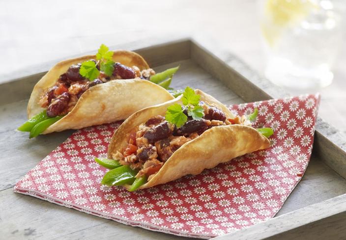 Burritos con atún y pimientos