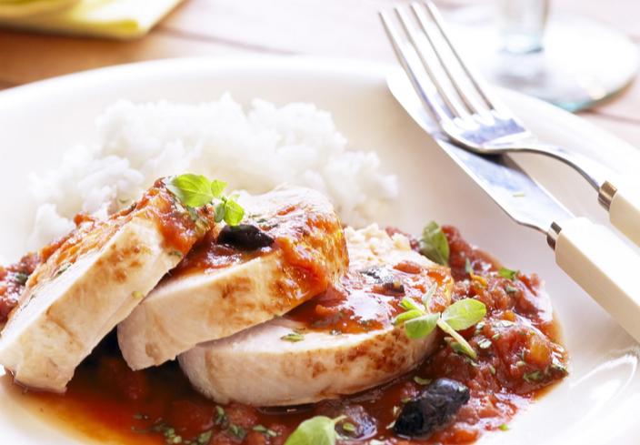 Medallones de pavo con olivas