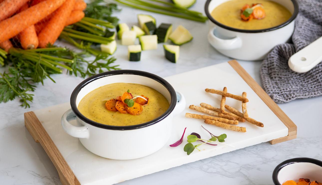 Crema de calabacín y zanahoria