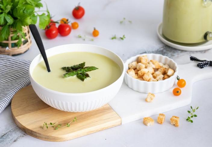 Crema de espárragos casera