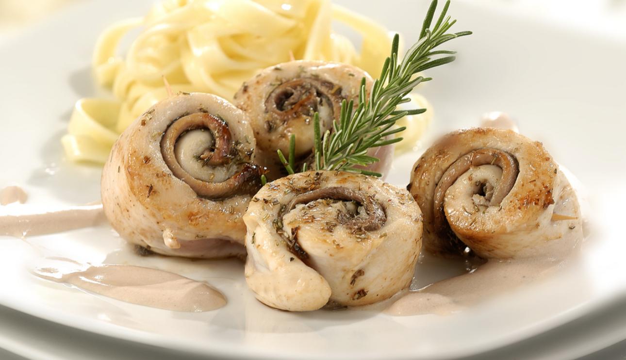 Rollitos de pollo con anchoas