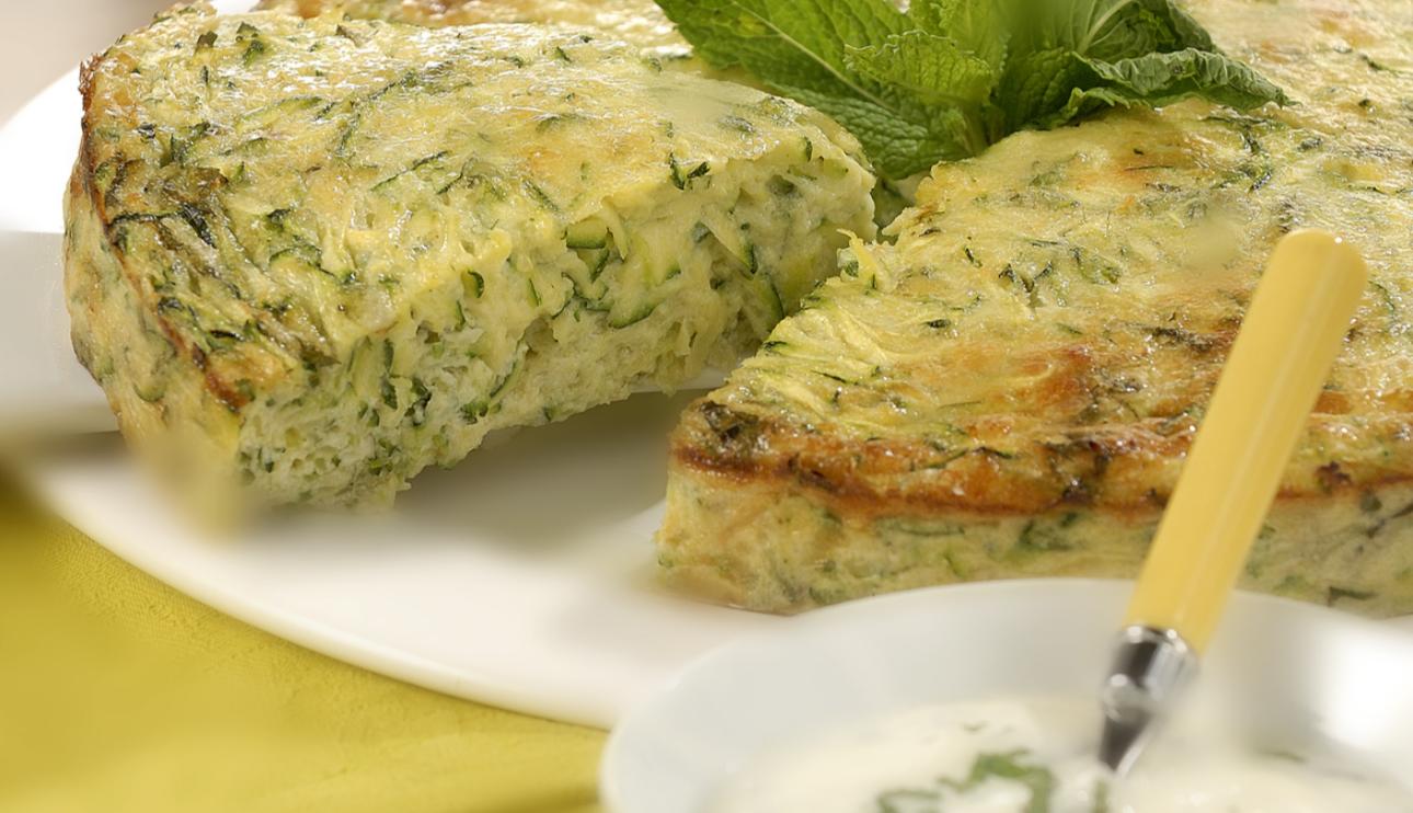 Pastel de calabacín a la menta