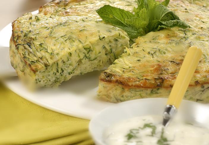 Pastel de calabacín a la menta