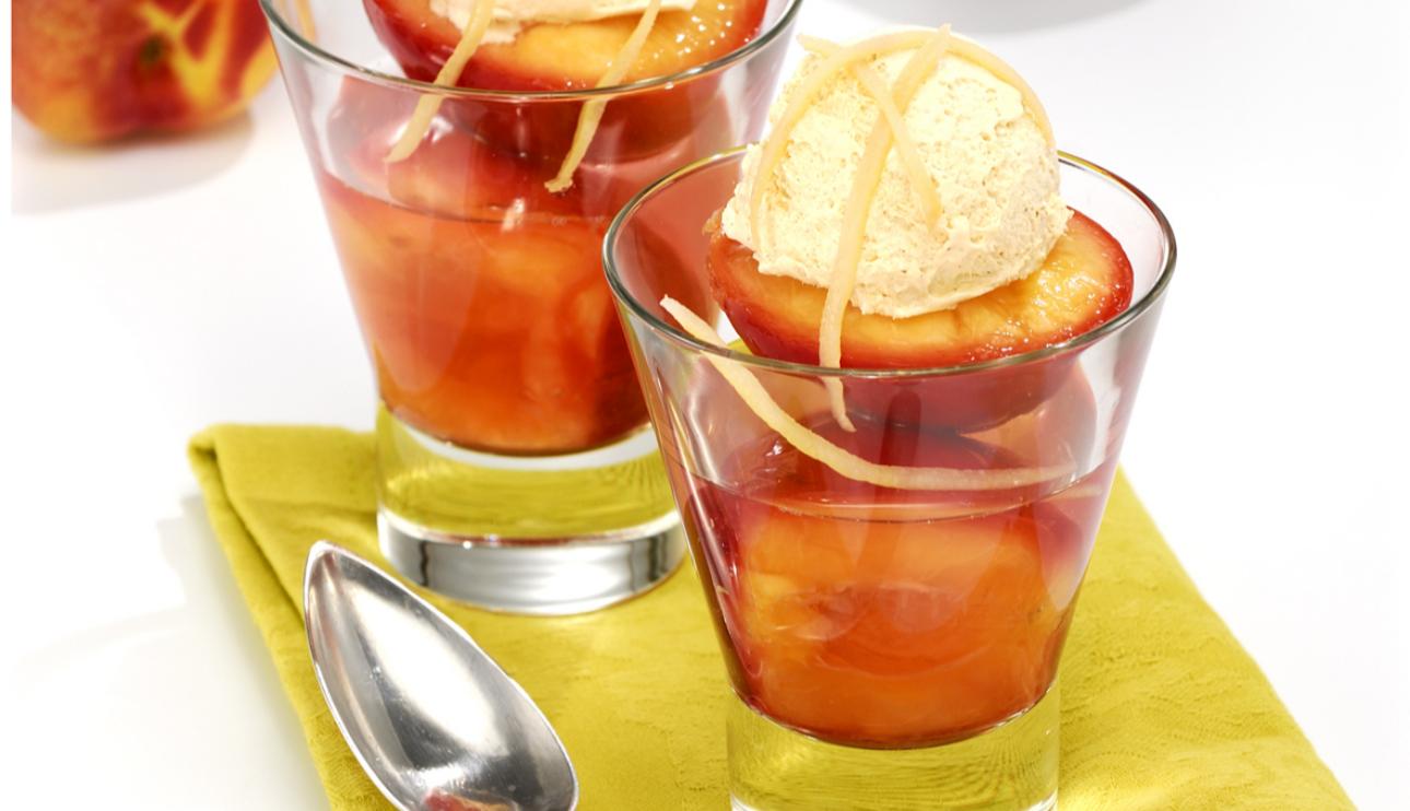 Compota de nectarinas al jengibre