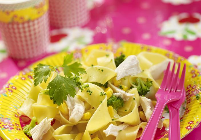 Pasta completa con pollo