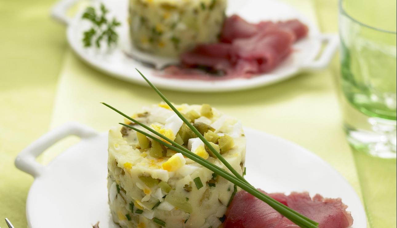 Tartar de patatas con bonito fresco