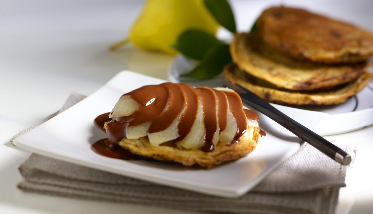 Tortitas con crema de chocolate