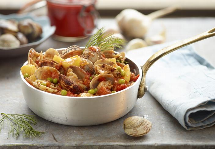 Almejas en salsa de tomate