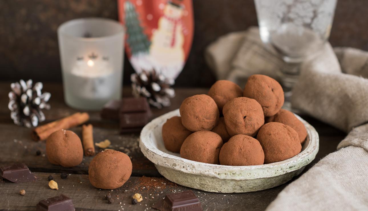 Trufas heladas con especias