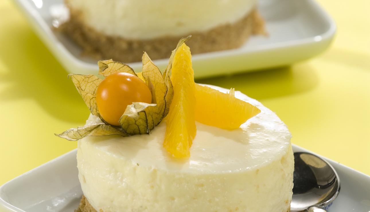 Tarta de queso y naranja al jengibre