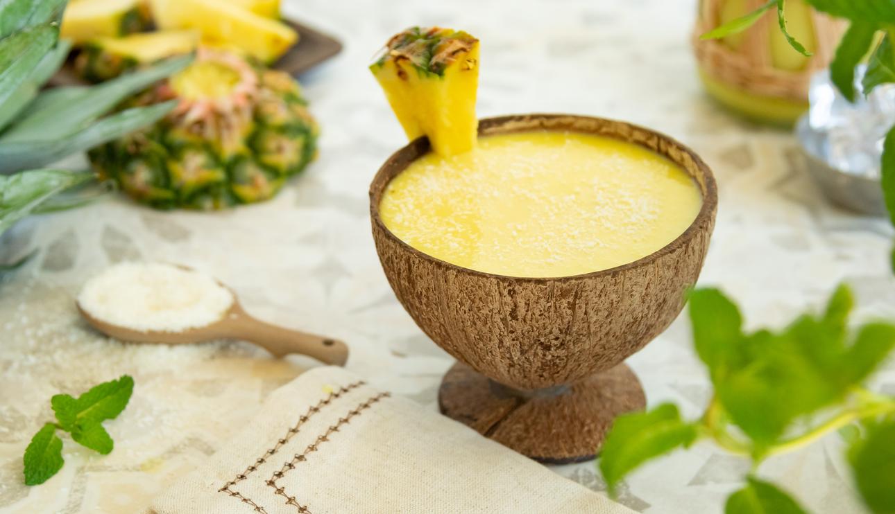 Batido de piña y coco