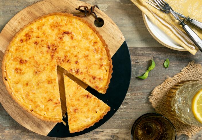 Quiche de cebolla y queso