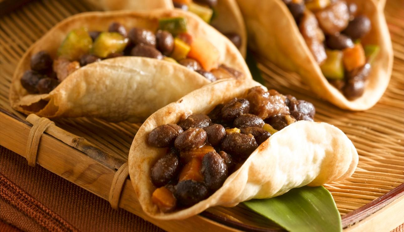 Burrito con frijoles y carne