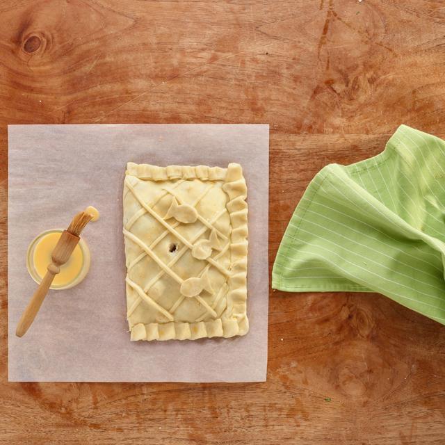 Empanada de espinacas y gambas