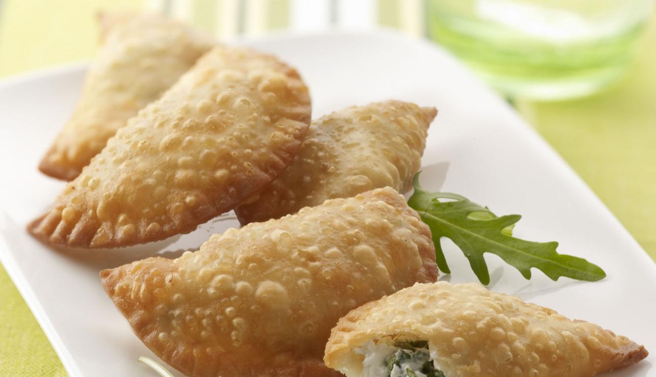 Empanadillas de queso y rúcula