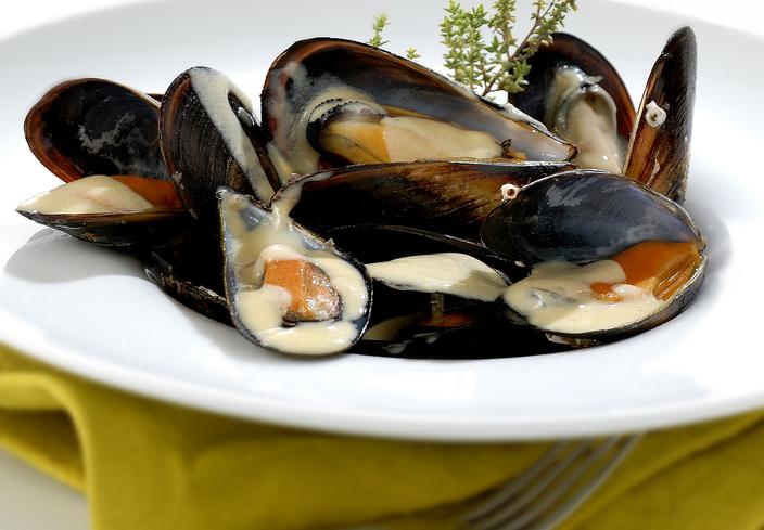 Mejillones a la crema
