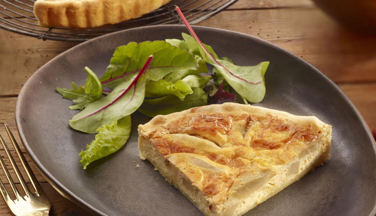 Quiche de alcachofas y gruyer