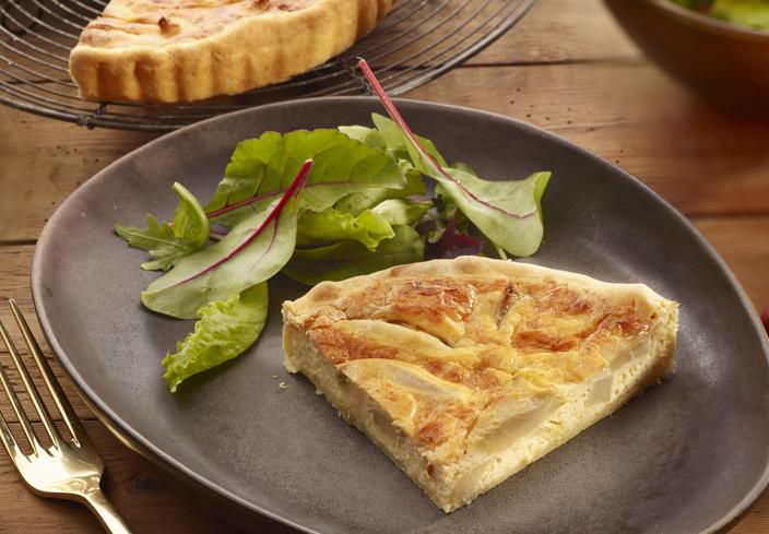 Quiche de alcachofas y gruyer