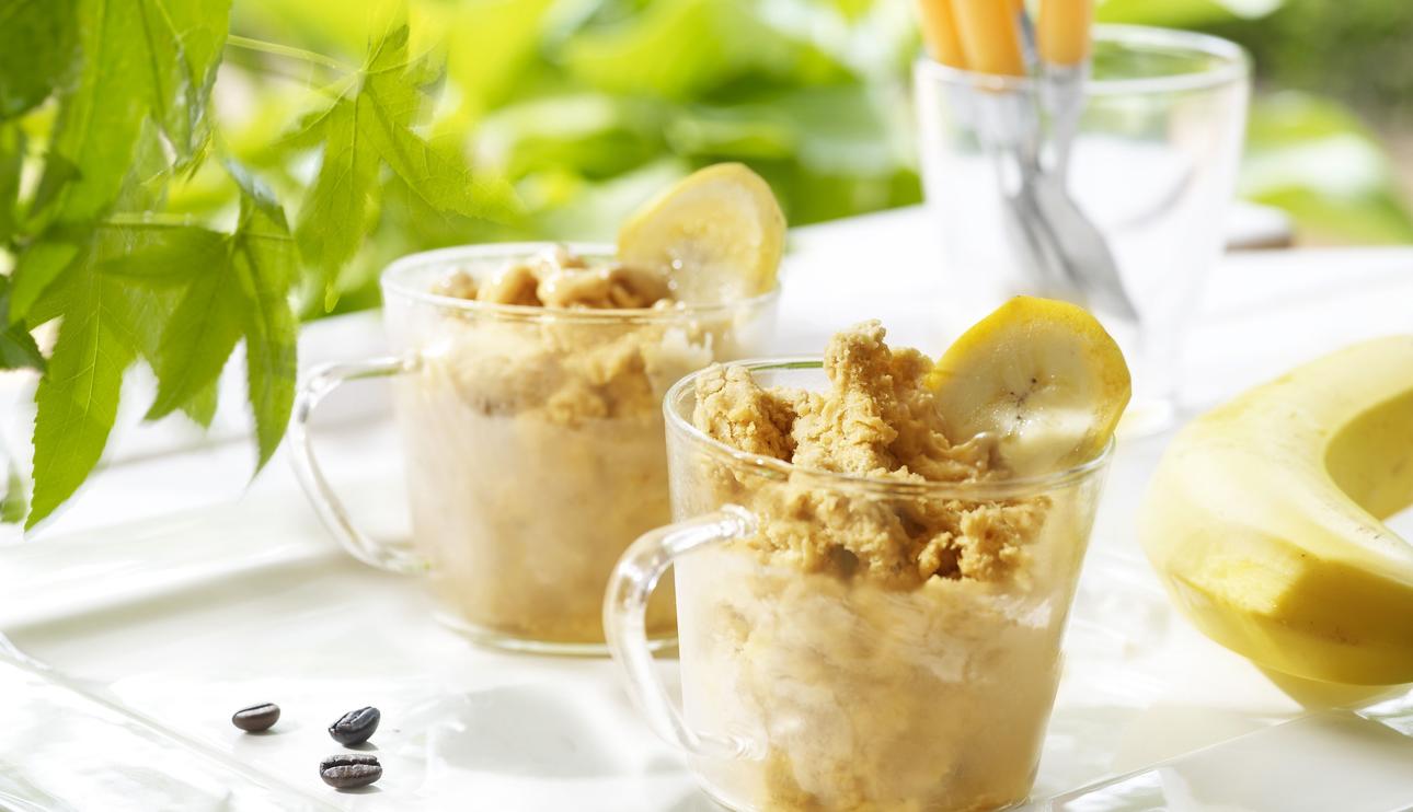 Granizado de plátano y café