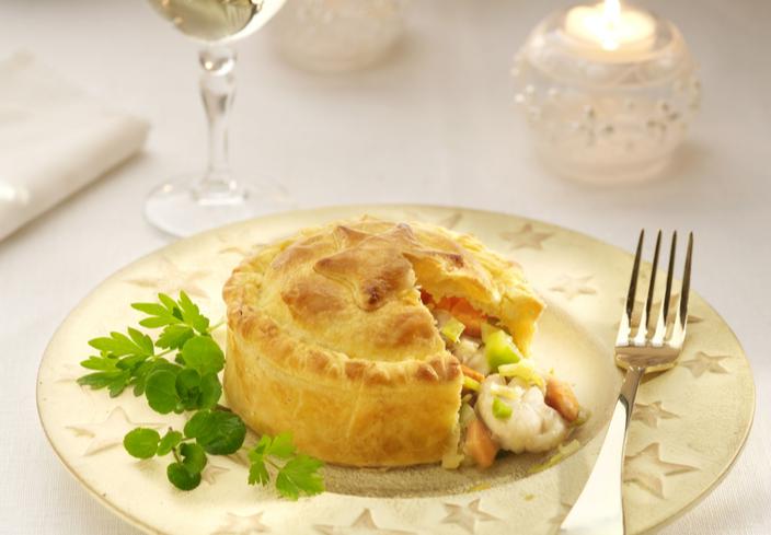 Hojaldre relleno de vieiras