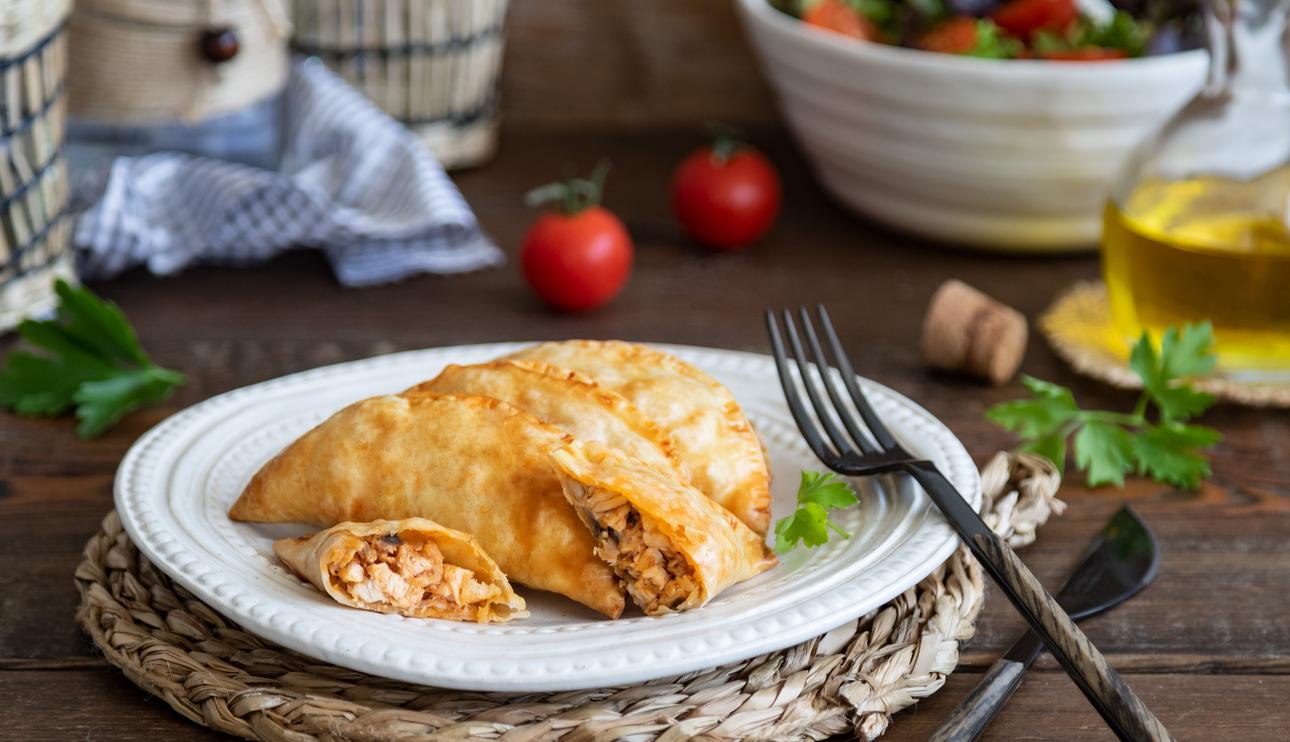 Empanadillas de pollo y champiñones