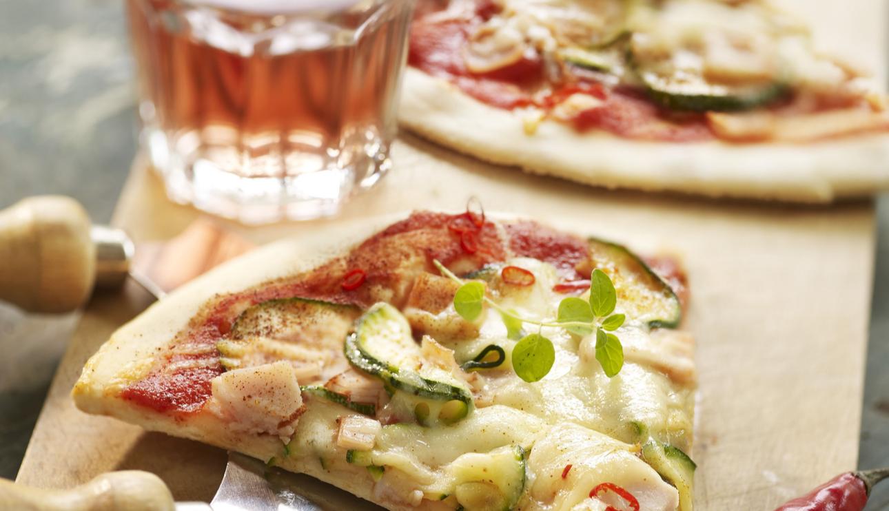 Pizza picante de pavo