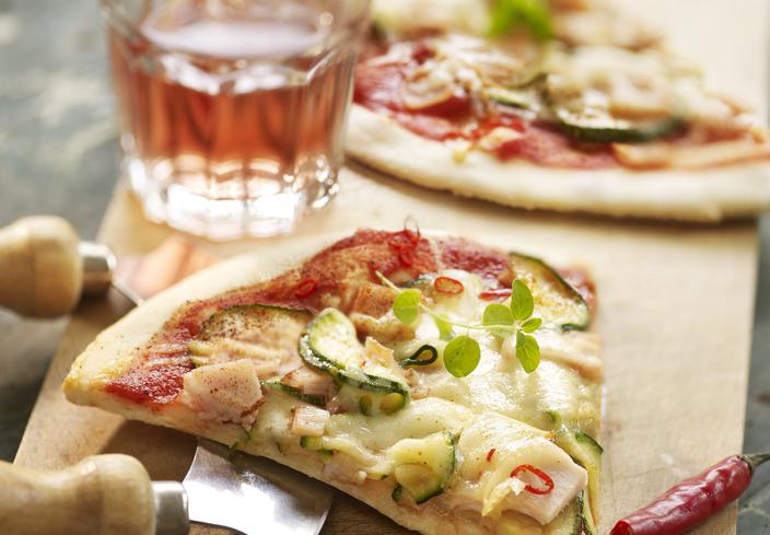 Pizza picante de pavo